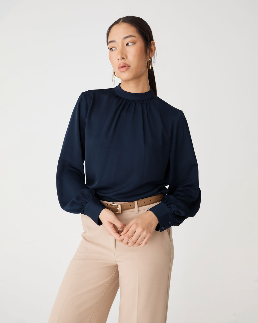 Celene Gathered Neck Top