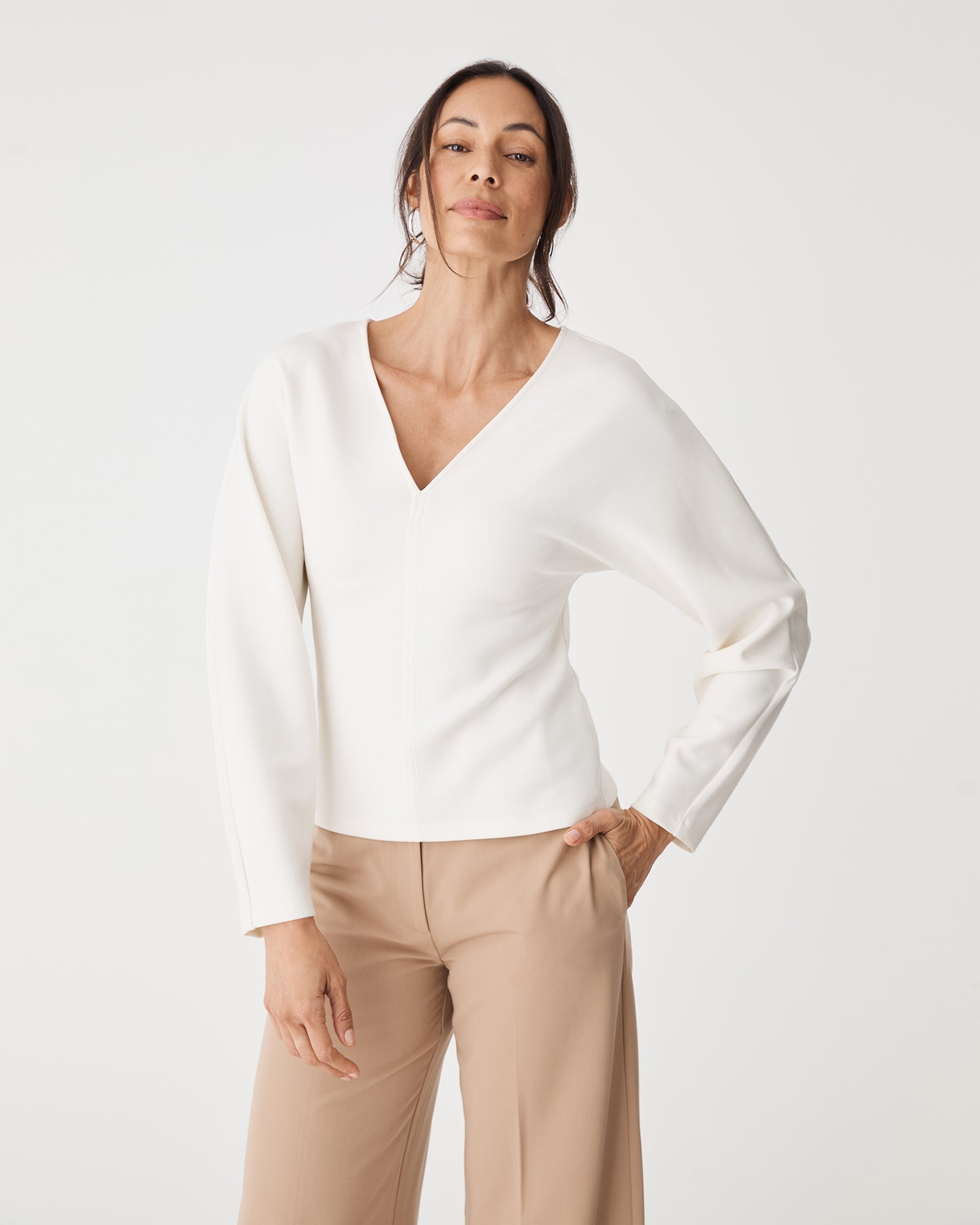 Tate V-Neck Dolman Sleeve Top