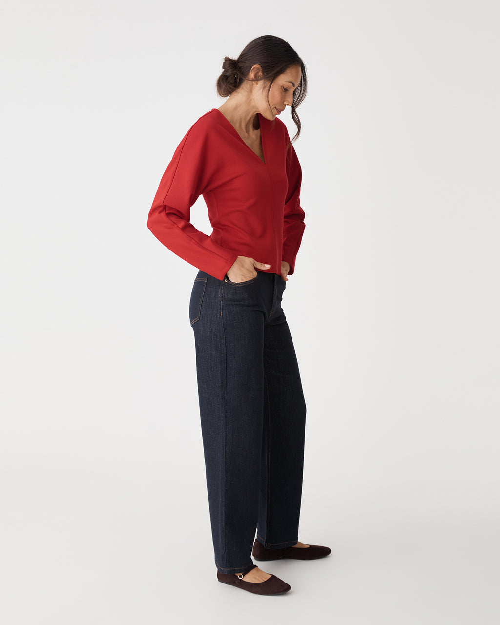 Tate V-Neck Dolman Sleeve Top