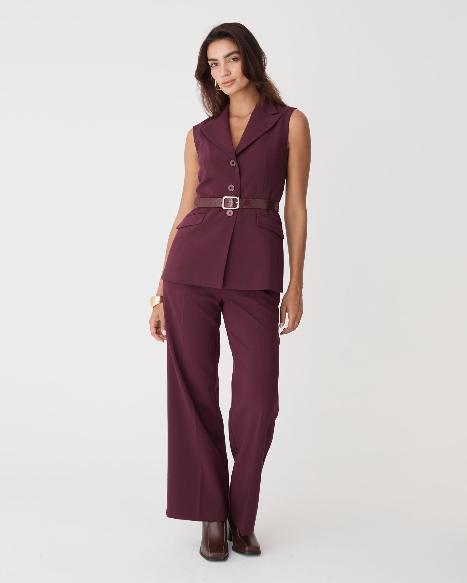 Nikki Long Collared Vest
