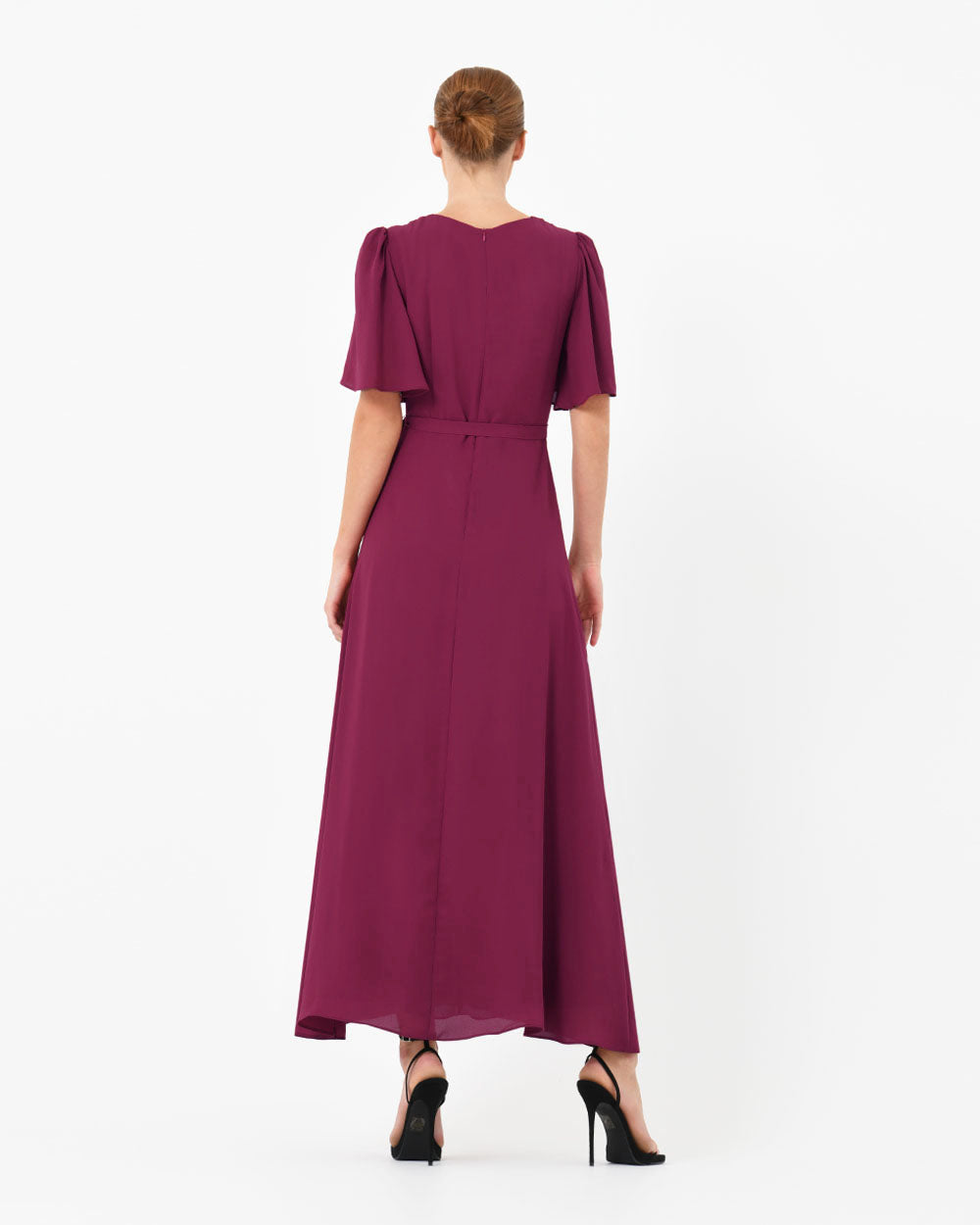 Cannes Draped Sleeve Dress