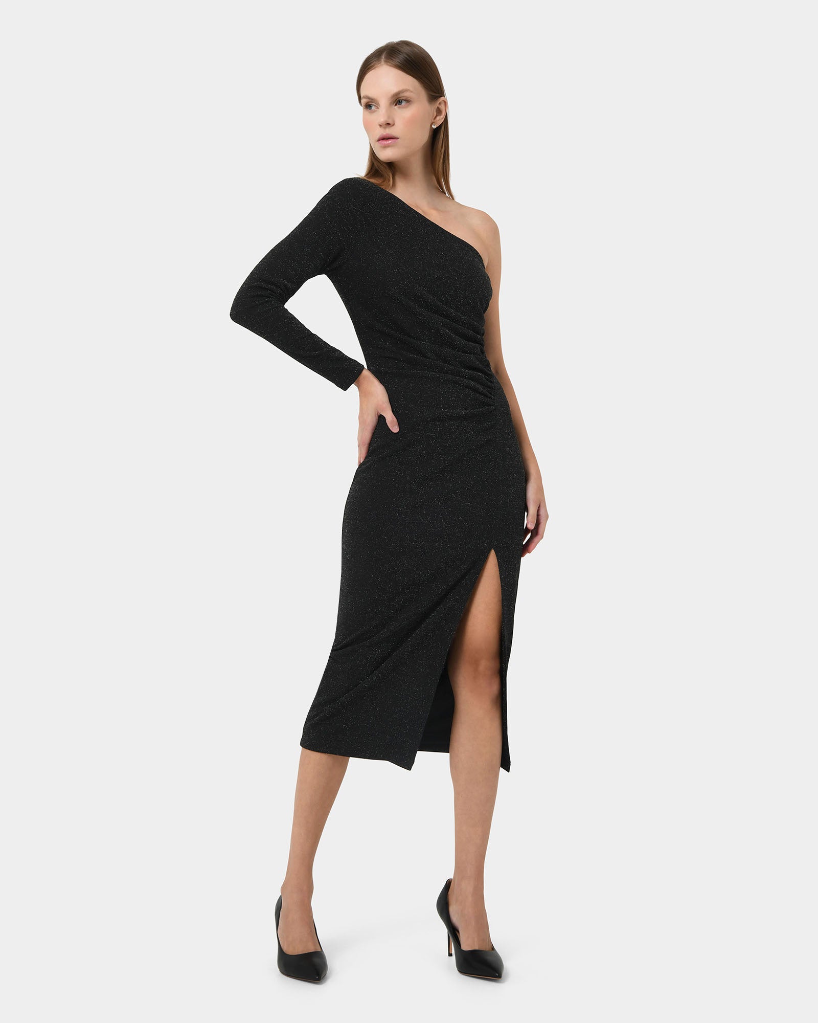 Maris Assymetric Glitter Dress