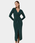 Giada Twist Knit Glitter Dress