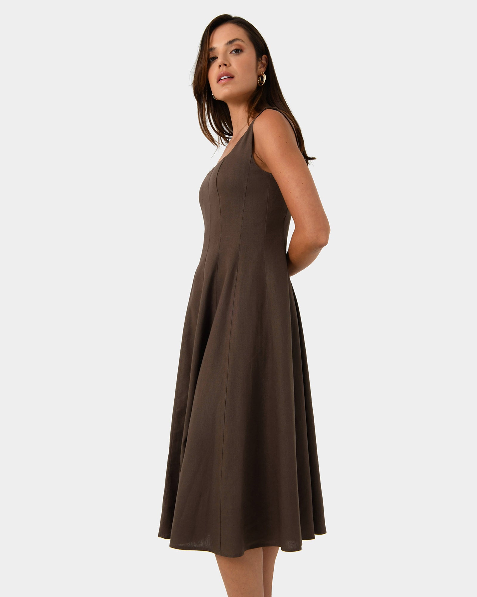 Saira Linen A-line Dress