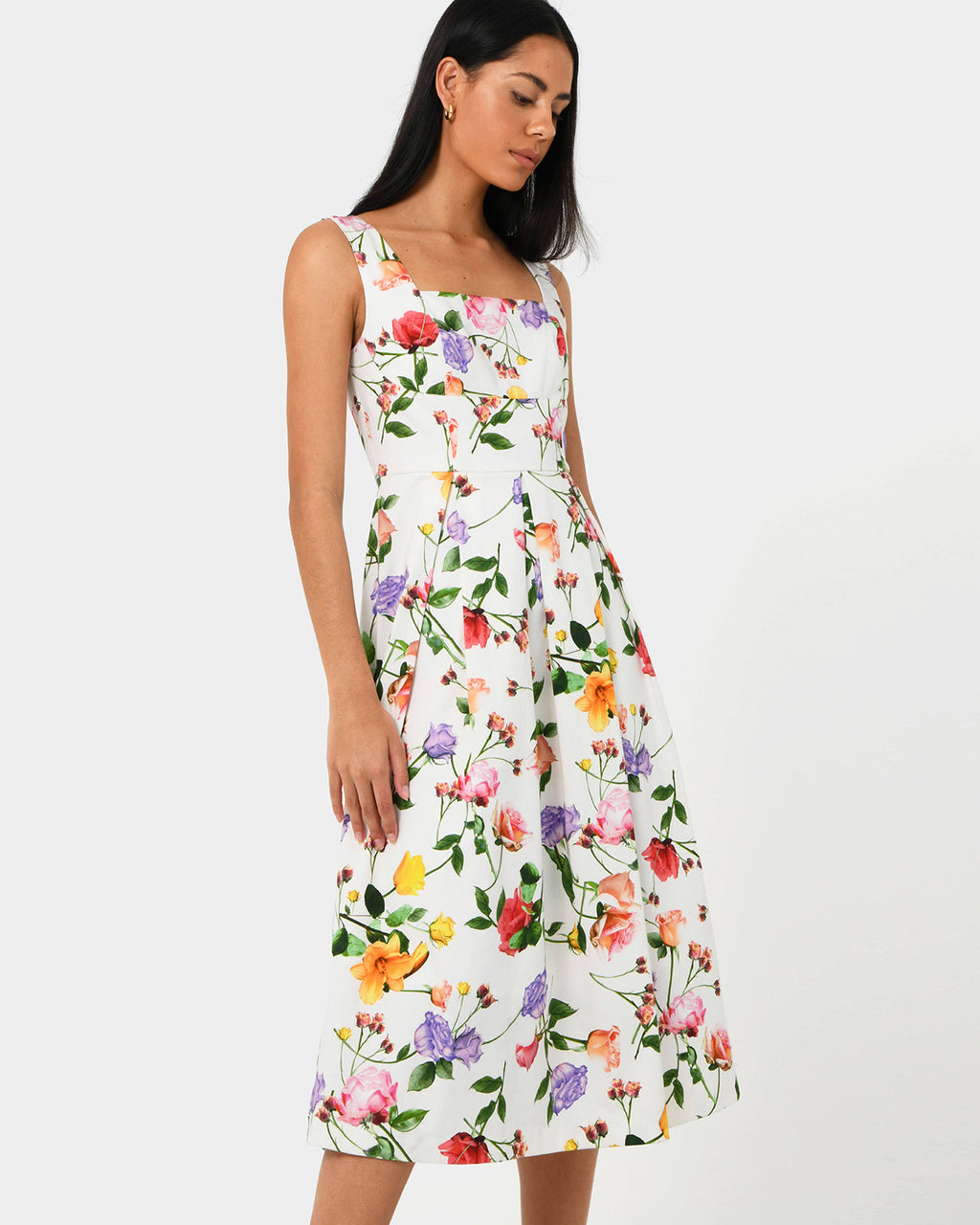 Mariana Pleated Midi Dress