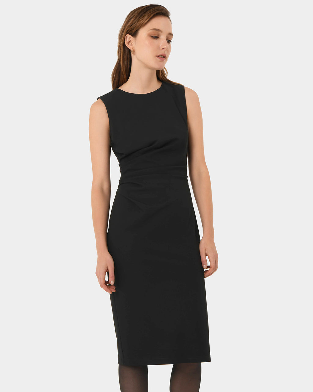 Faith Side Pleated Midi Dress