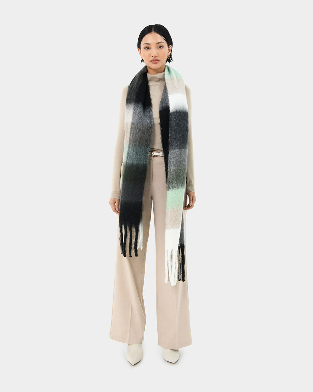 Rosy Checked Scarf