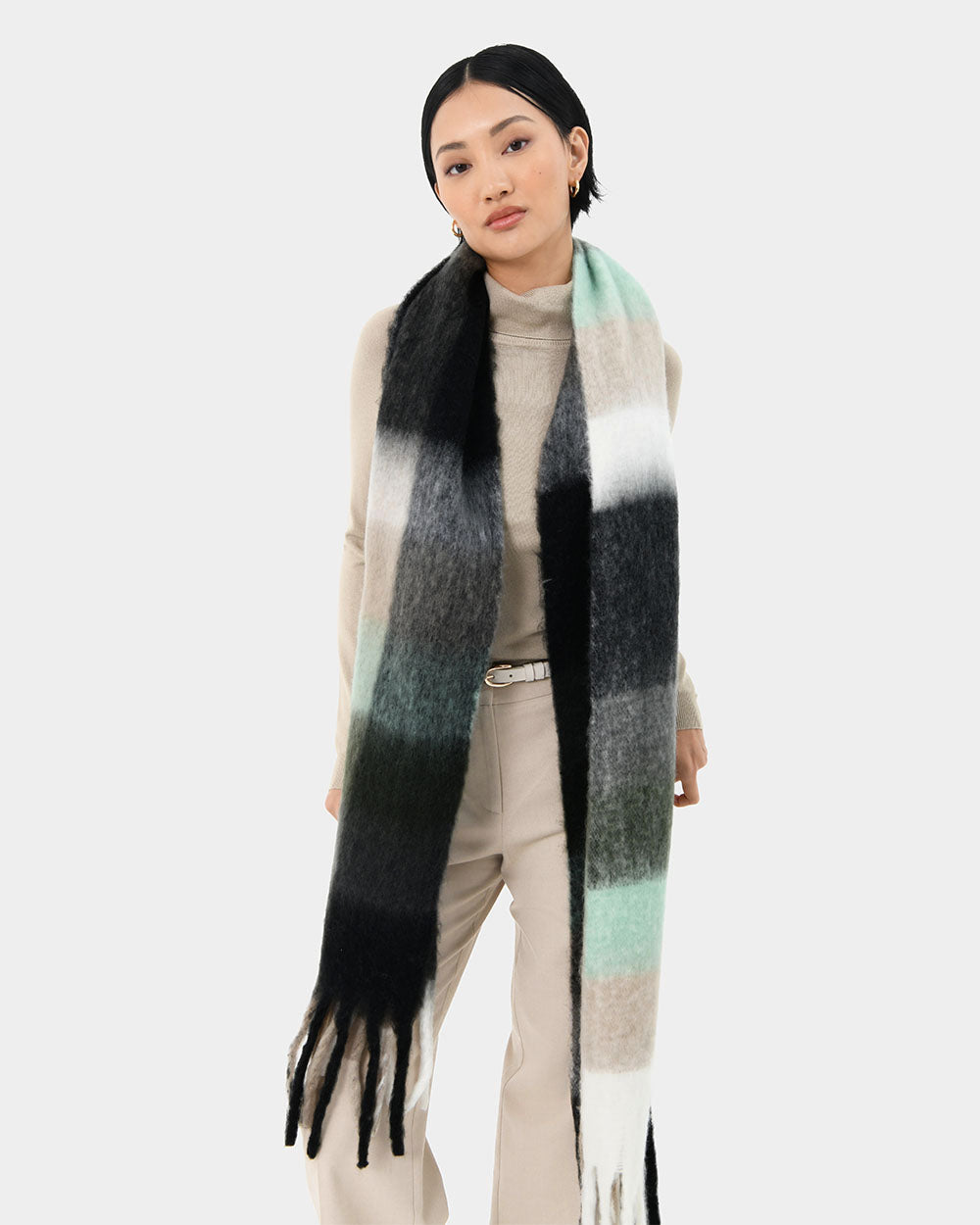 Rosy Checked Scarf