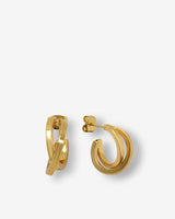 Lyra Crossover Hoop Earrings