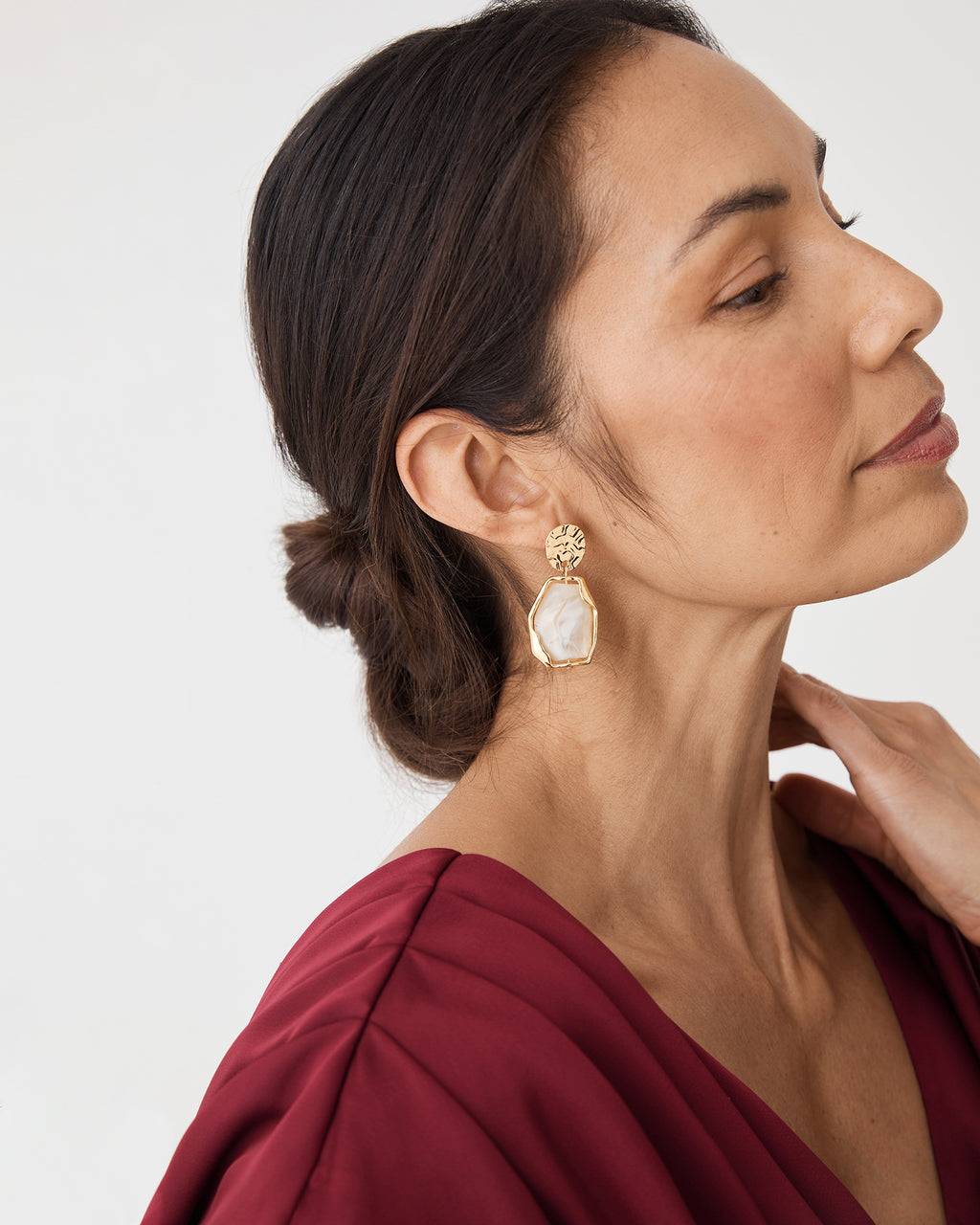 Marbel Gold Earrings