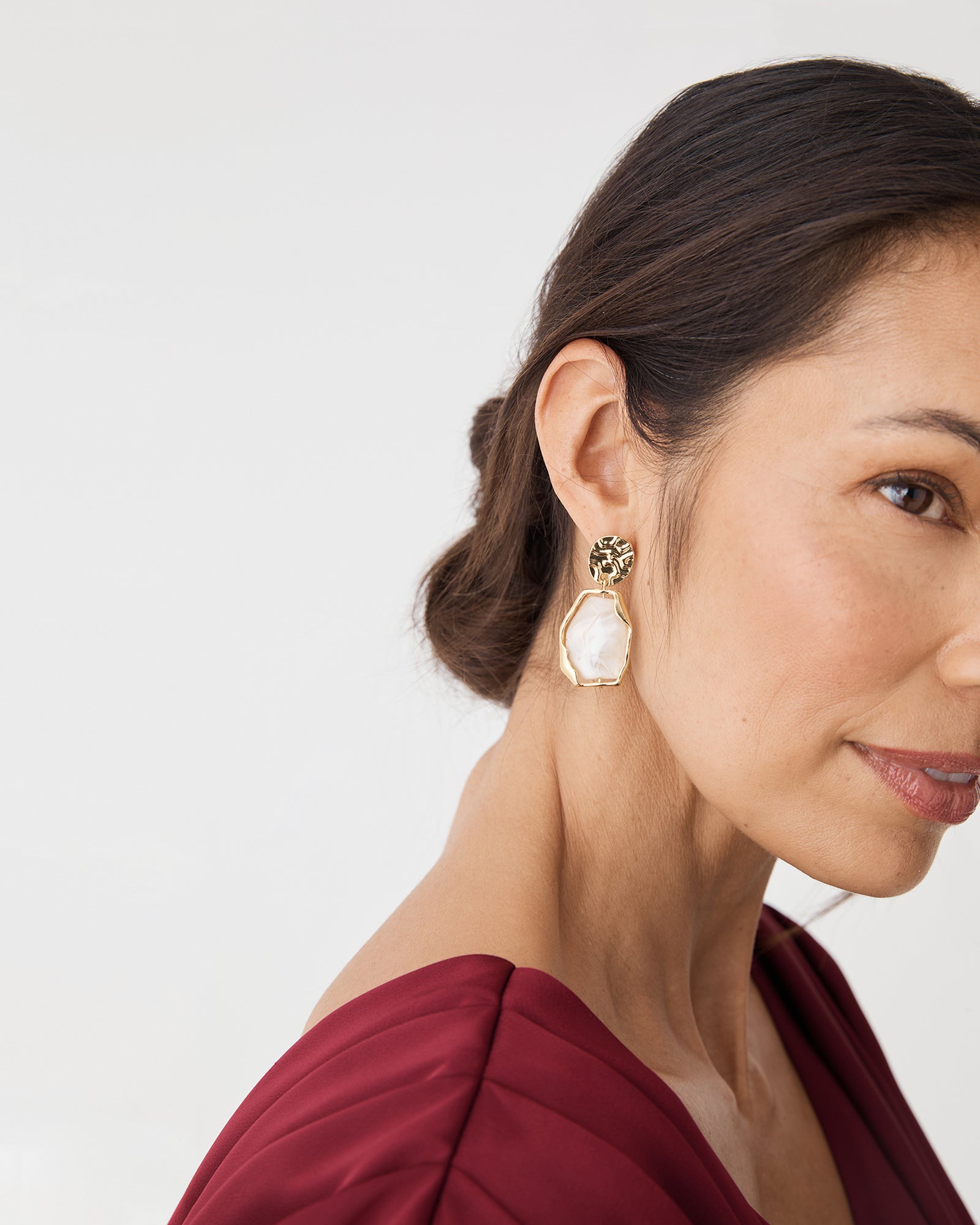 Marbel Gold Earrings