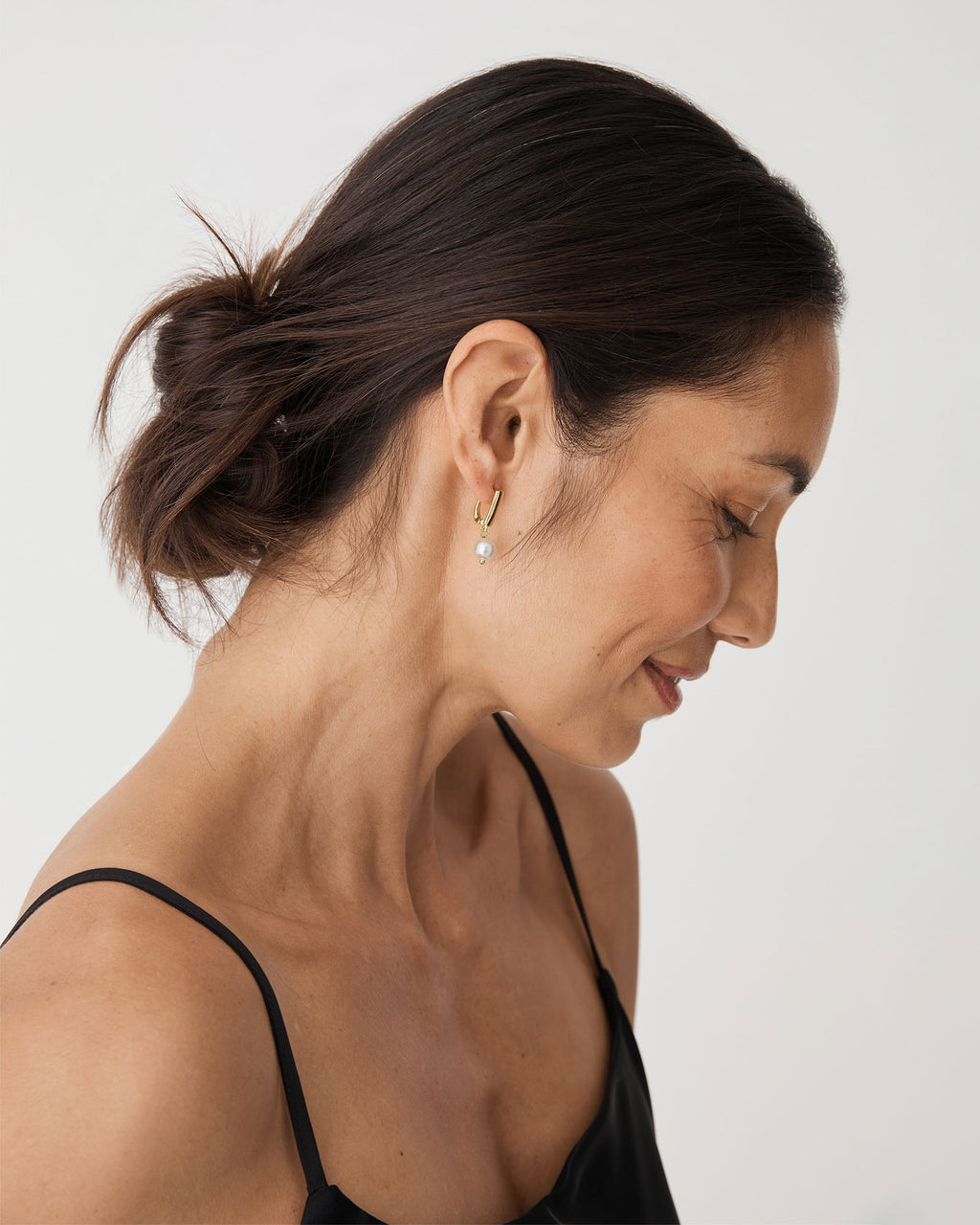 Mila Pearl Huggie Earrings