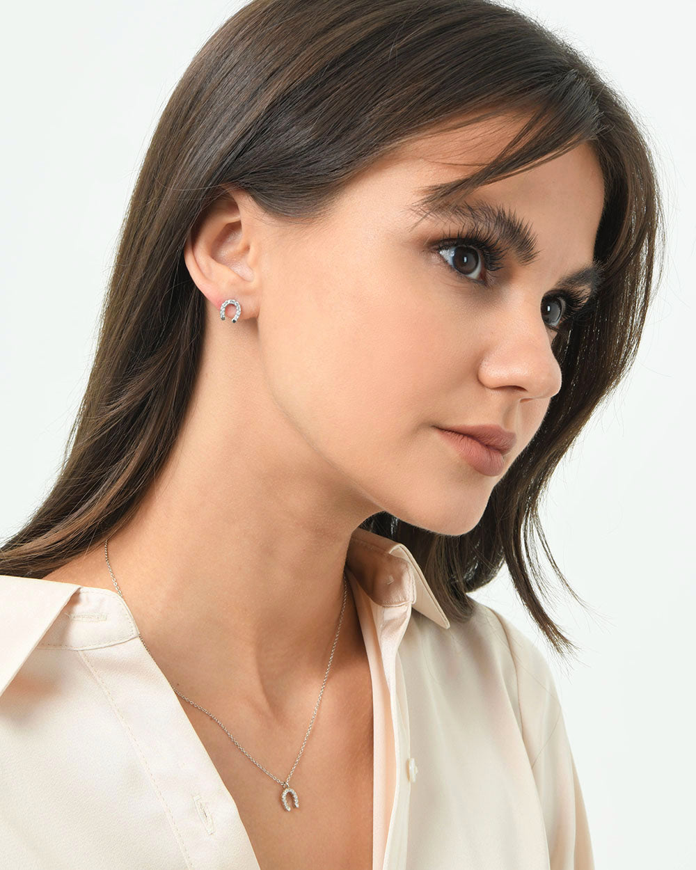 Violet Sterling Silver Earring