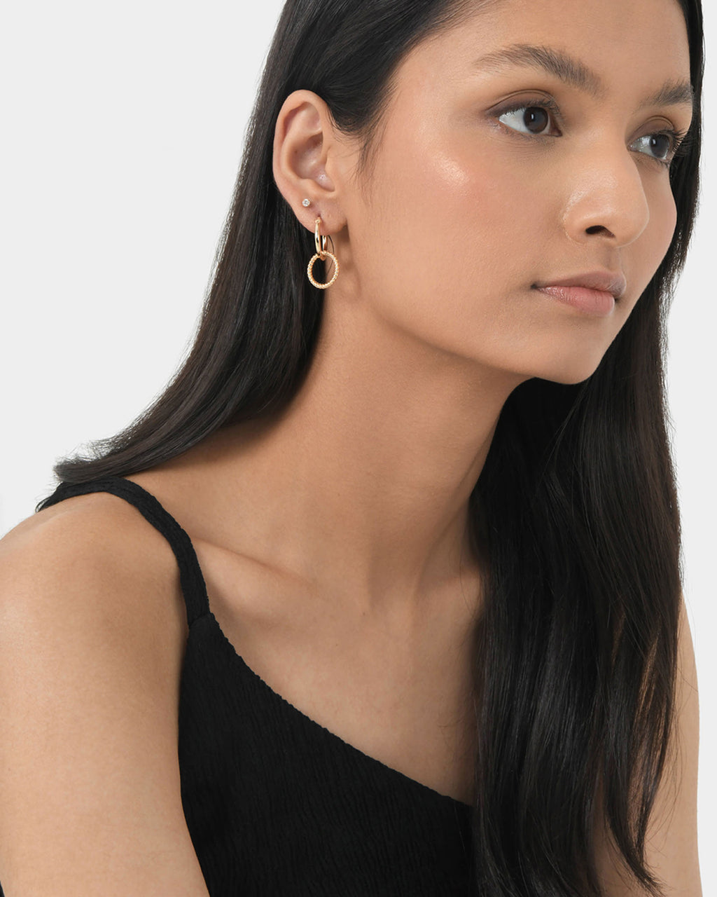 Felicity Gold 2 Way Earrings