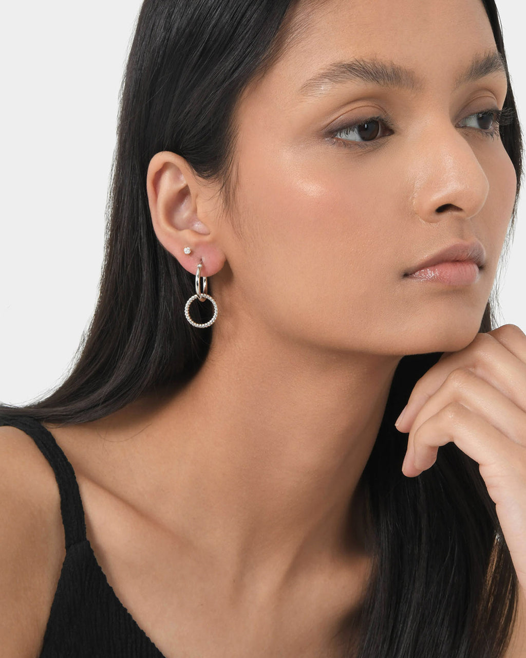 Felicity Silver 2 Way Earrings
