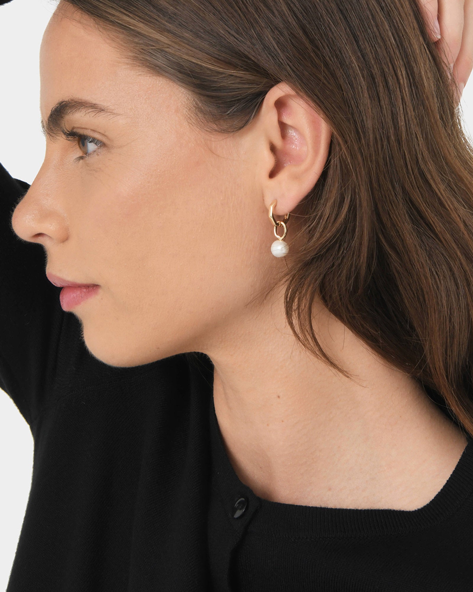 Litzy 2 Way Pearl Earring