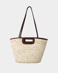 Rome Leather Palm Leaf Bag L