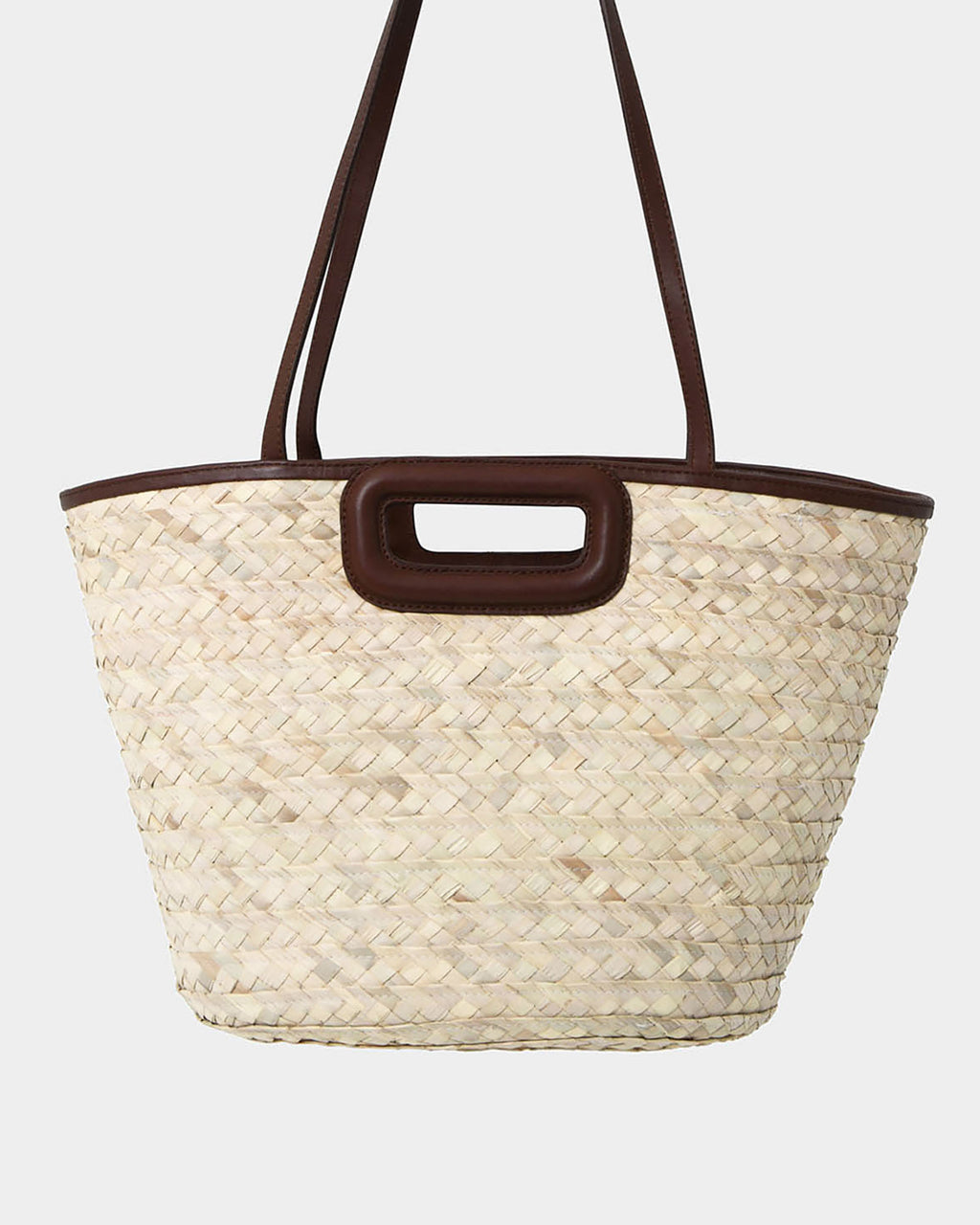 Rome Leather Palm Leaf Bag L