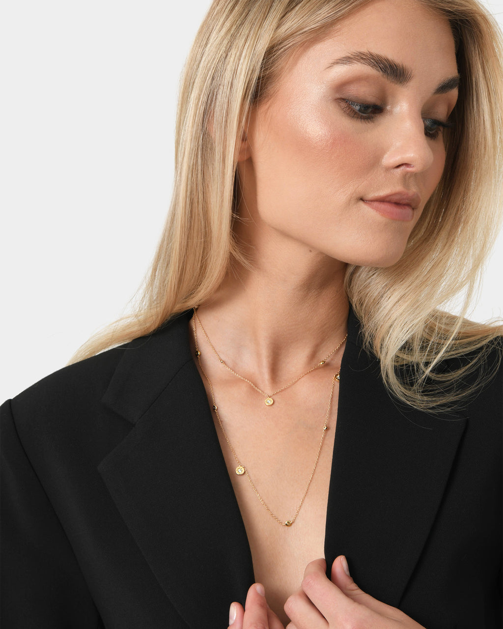 Harlie 16k Gold Long Necklace