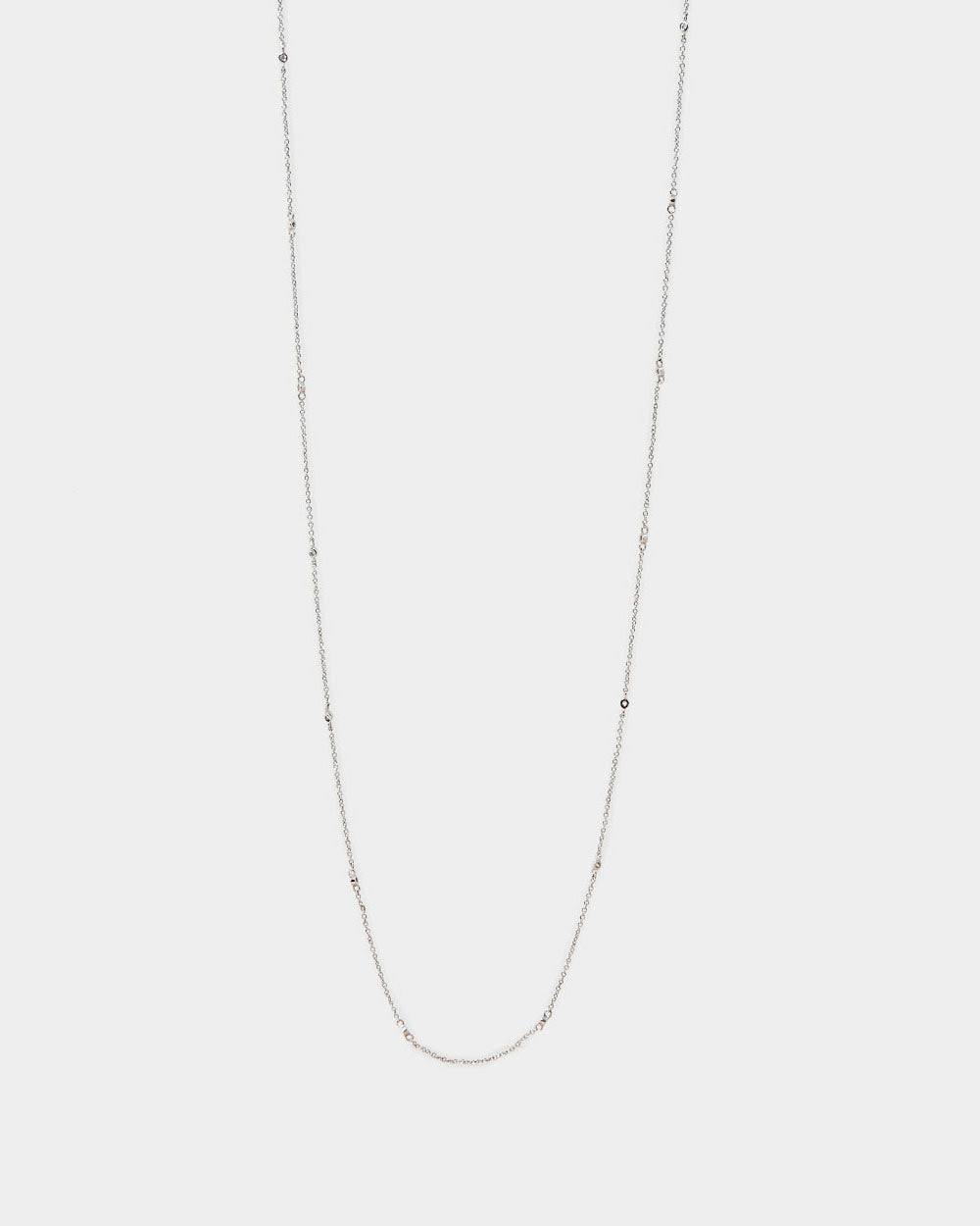 Tori Silver Long Necklace