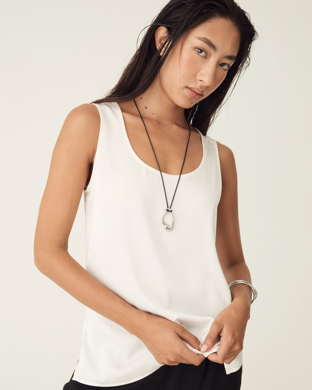 Elara Fluent Silver Pendant