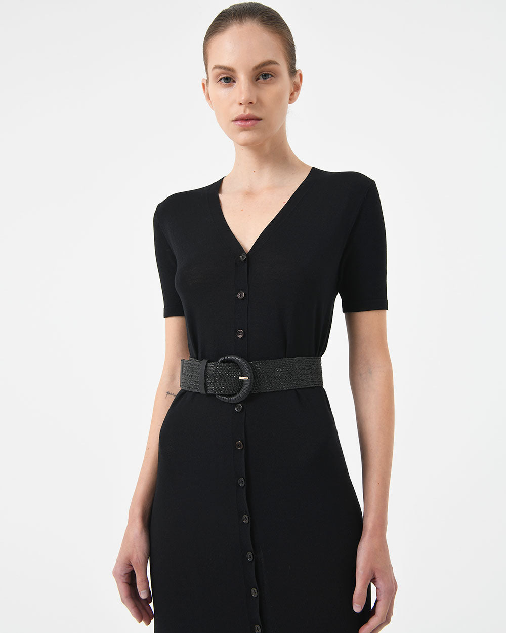 Hallie Raffia Elastic Belt