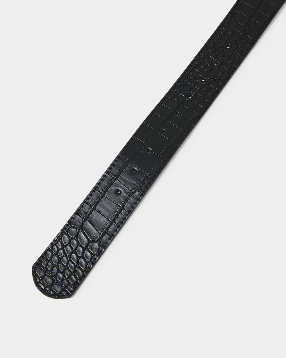 Bree Croc Covered Buckle Belt