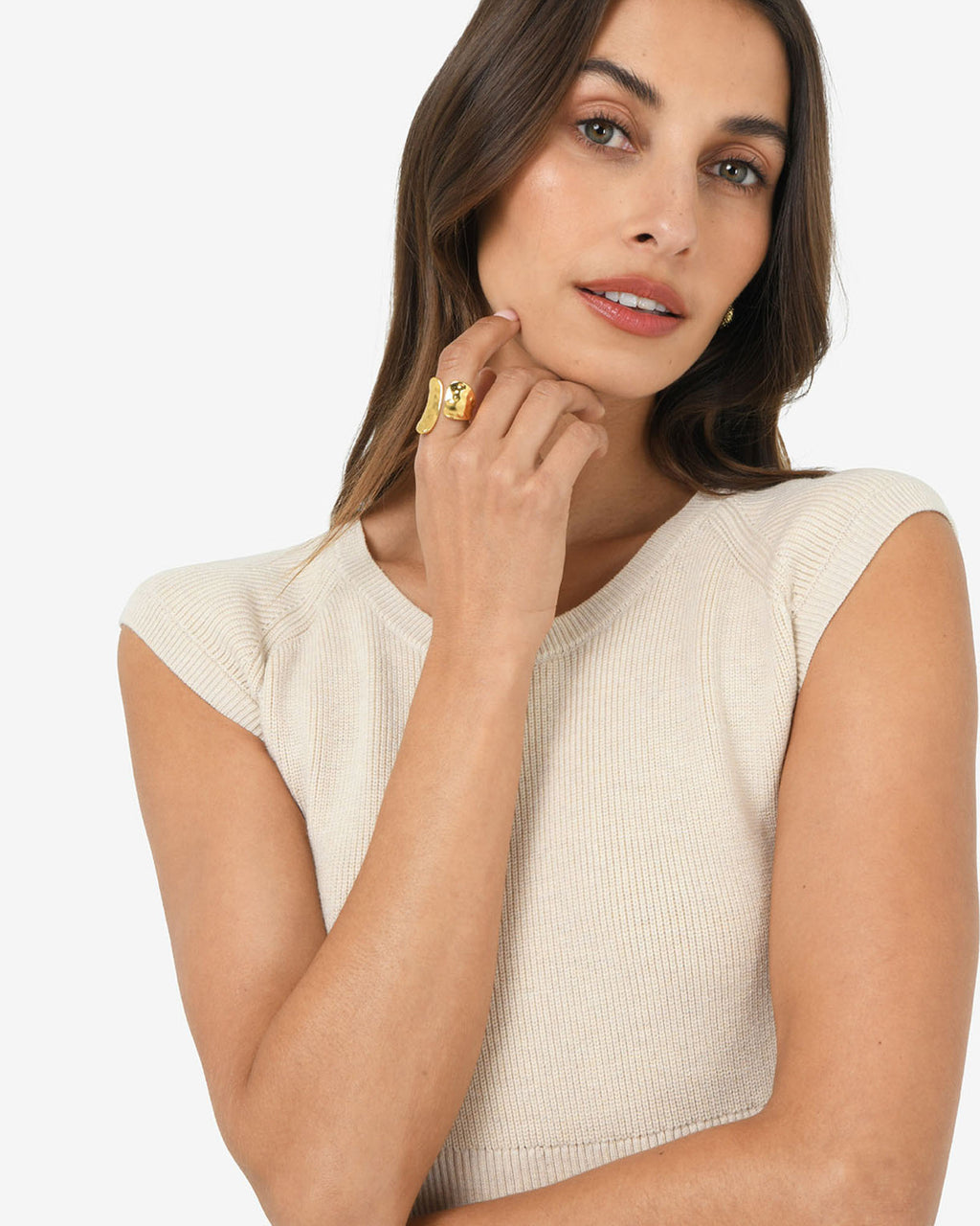 Amara Gold Plated Open Ring