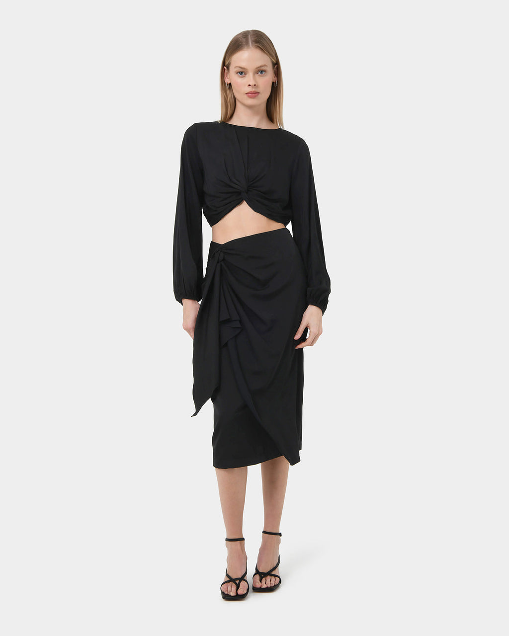 Zyana Knotted Front Wrap Skirt