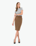 Sanvi Belted Pencil Skirt