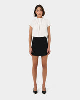 Olivia Pleated High Neck Top