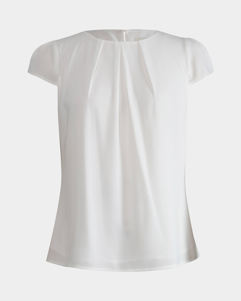 Tamera Pleated Round Neck Top