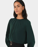 Tiana Pleat Neck Top
