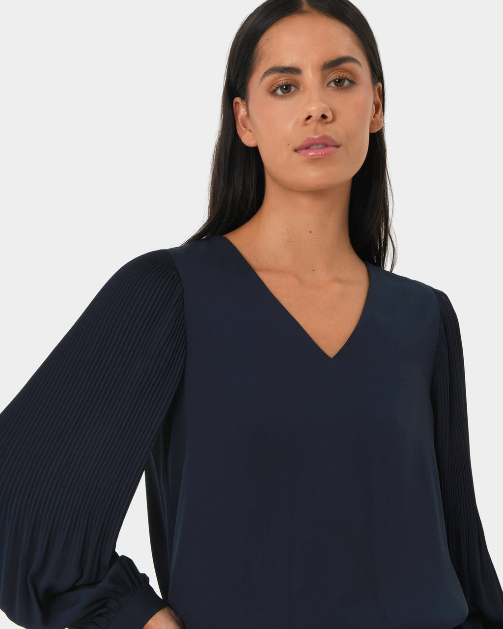 Charlotte Pleated Sleeve Top