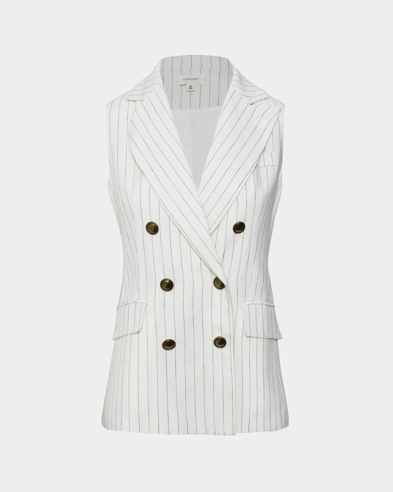 Talisa Linen Pinstripe Vest